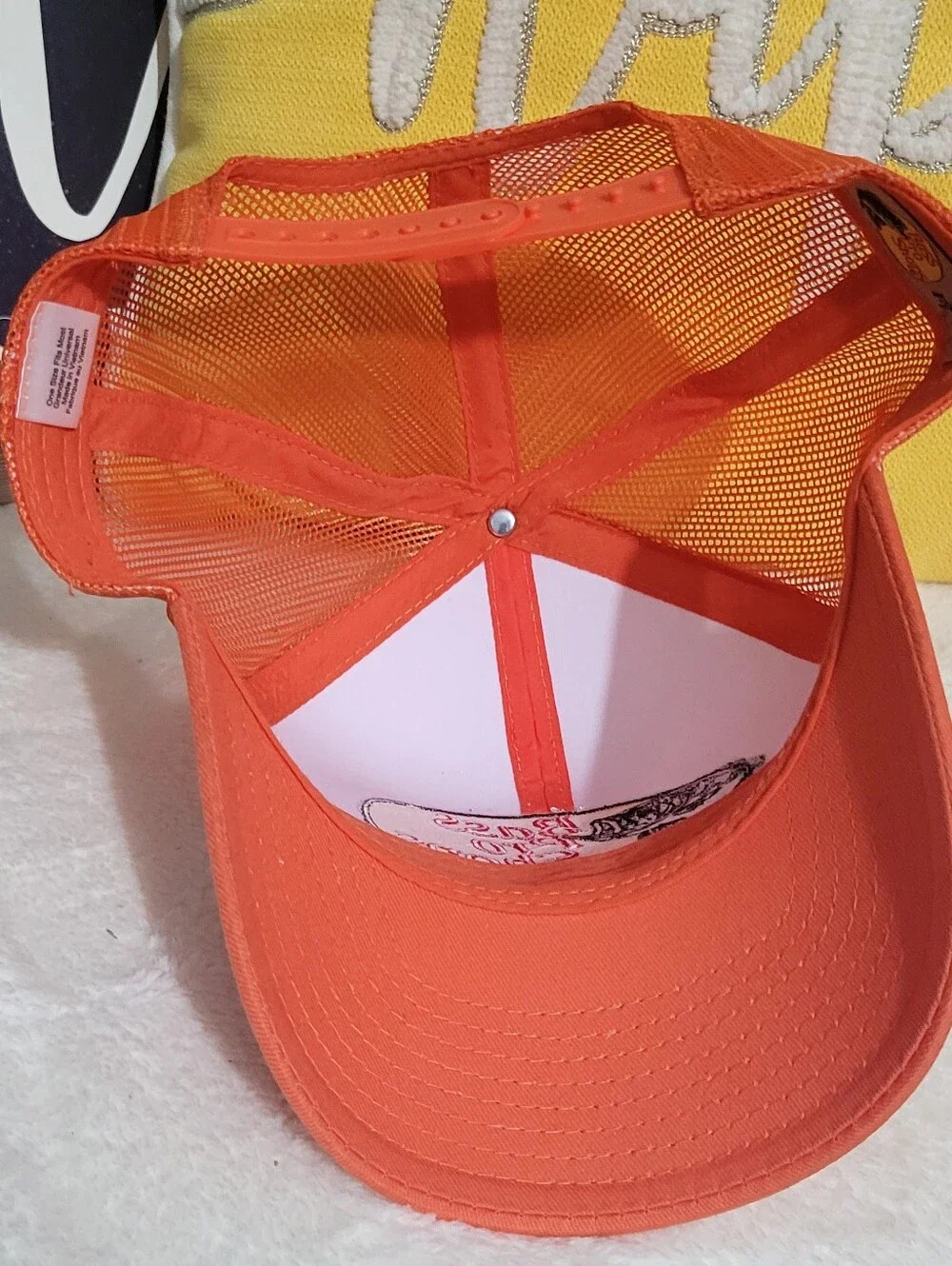 Bass Pro Shop Orange & White Trucker Hat One Sz